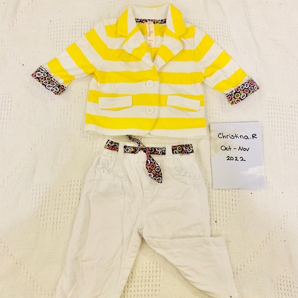 ⭐️2/$20 Cherokee | size 9mon two piece set - Picture 2 of 3